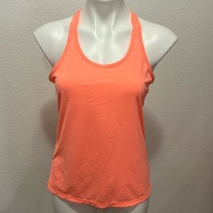 Zella Racerback Lot of 2 Orange Black Athletic Shirts Sz M